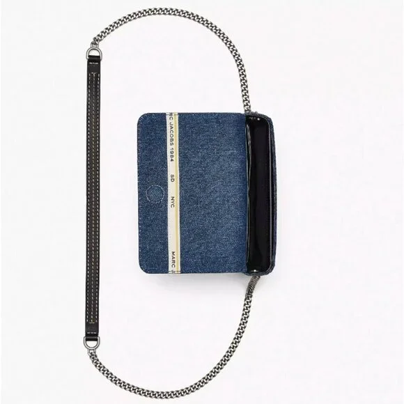 NWT! NEW! Marc Jacobs The Denim Chain Mini Bag -Dark Wash - Picture 13 of 14